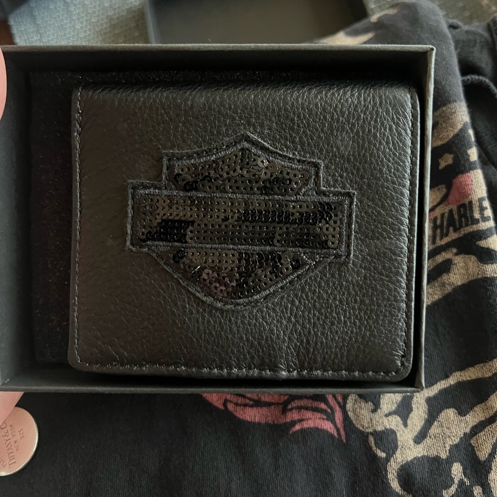 Harley-Davidson Black Sequin Logo Card Holder